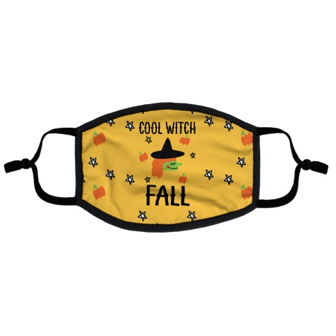 Cool Witch Fall Flat Face Mask