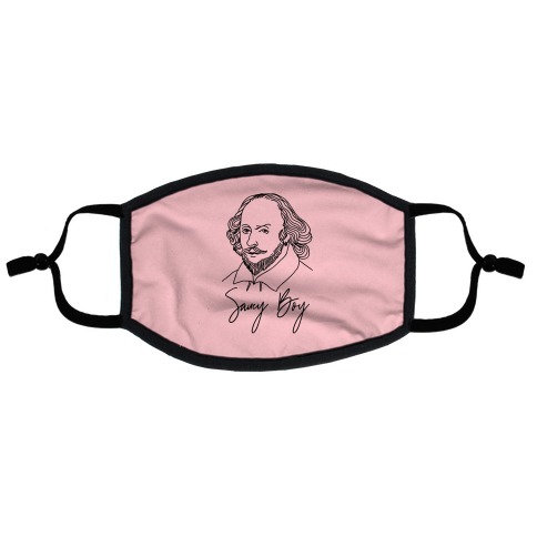 Saucy Boy William Shakespeare Flat Face Mask