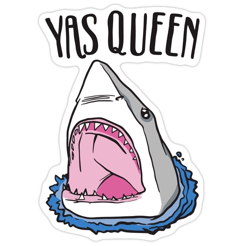 Yas Queen Shark Die Cut Sticker