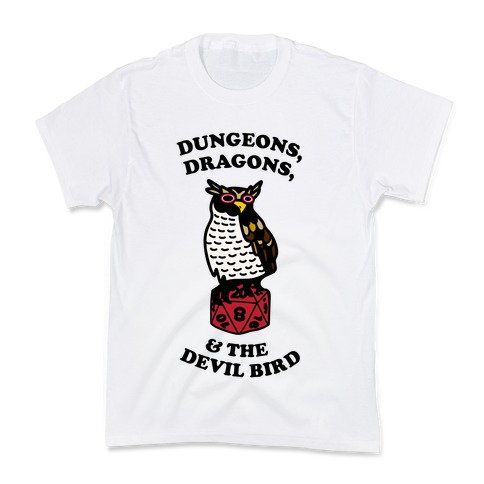 Dungeons, Dragons, & the Devil Bird Kids T-Shirt