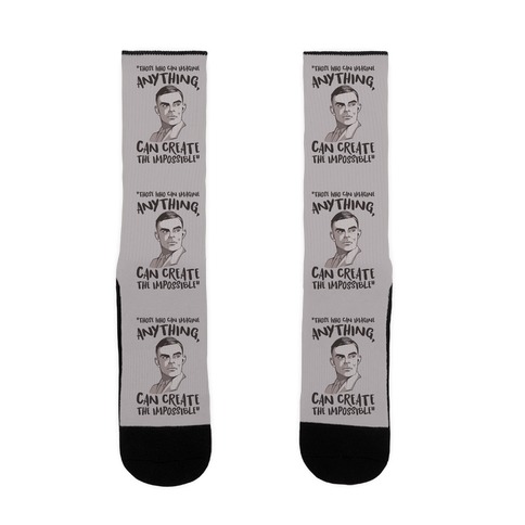 Those Who Can Imagine Anything Can Create The Impossible Alan Turing Quote Sock