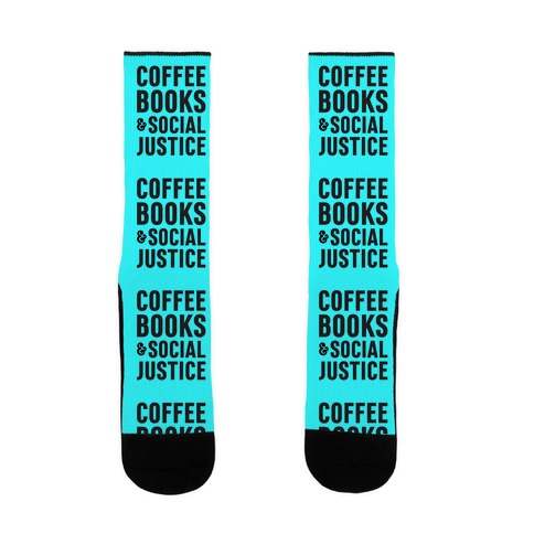 Coffee Books & Social Justice Sock