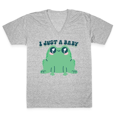 I Just A Baby Frog V-Neck Tee Shirt