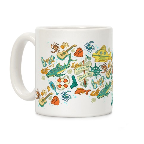 Life Aquatic Nautical Pattern Coffee Mug