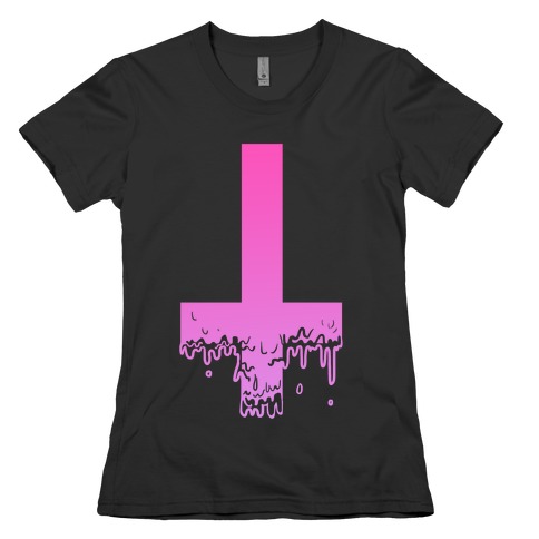 Cross Drip- Pink Womens T-Shirt
