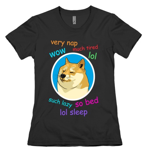 Nap Doge Womens T-Shirt
