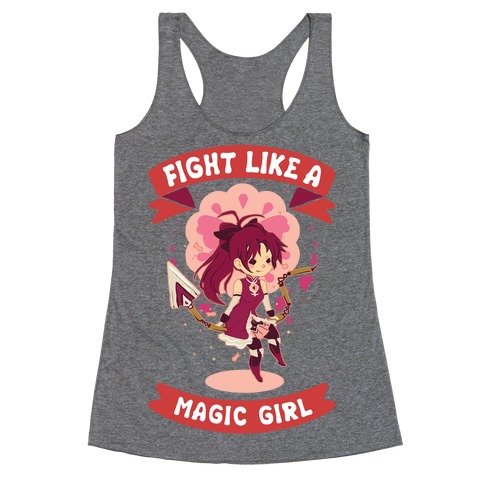Fight Like A Magic Girl Parody Kyoko Racerback Tank Top