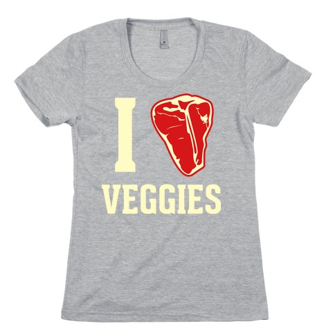I LOVE VEGGIES Womens T-Shirt