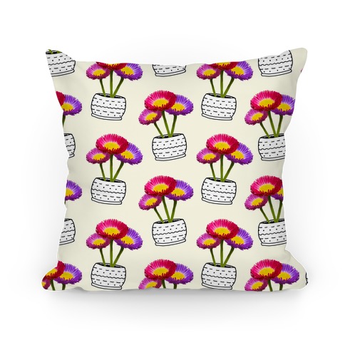 Colorful Daisy Pattern Pillow