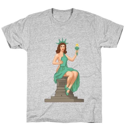 Lady Liberty Pin Up T-Shirt