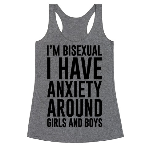 Bisexual Anxiety Racerback Tank Top