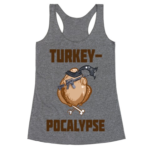 TurkeyPocalypse (dark) Racerback Tank Top