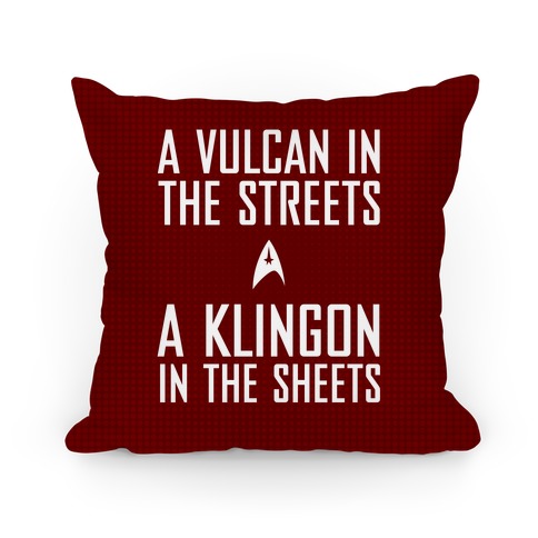 A Vulcan In the Streets (Red) Pillow