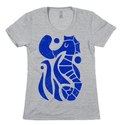 Bubbly Seahorse Womens T-Shirt