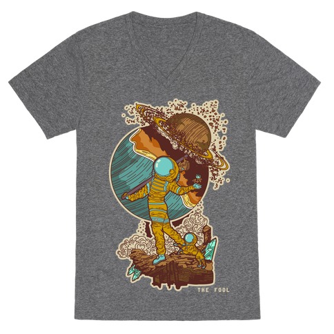 The Fool in Space V-Neck Tee Shirt