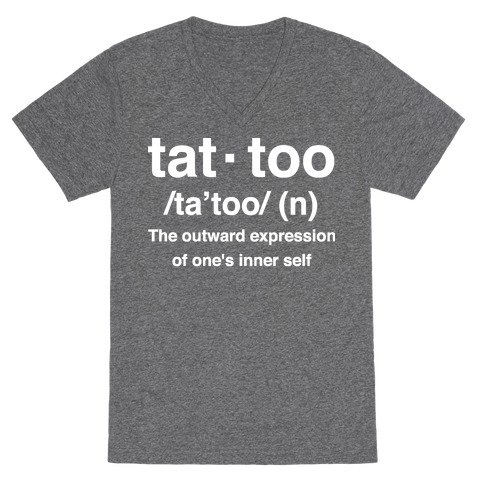 Tattoo Definition V-Neck Tee Shirt