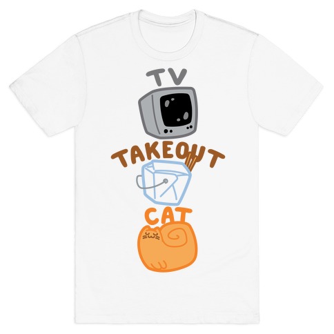 Tv Takeout Cat T-Shirt