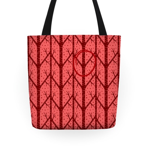 Red Tree Pattern Tote