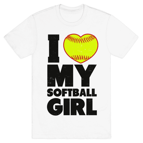 I Love My Softball Girl T-Shirt | LookHUMAN