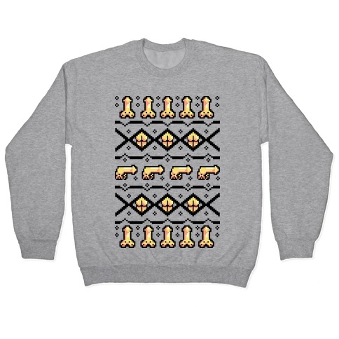 Dicks and Butts Ugly Sweater Pattern Pullover