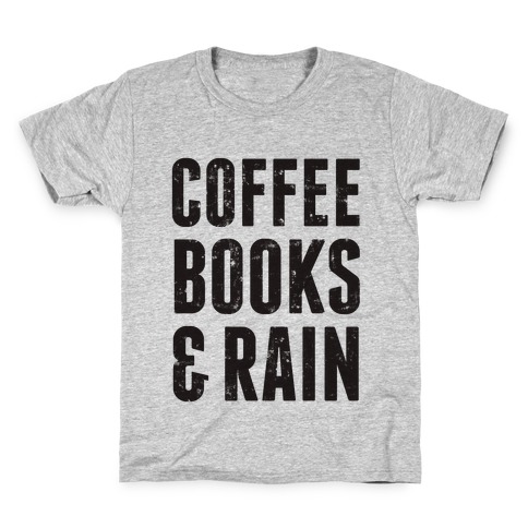 Coffee Books & Rain (Vintage) Kids T-Shirt