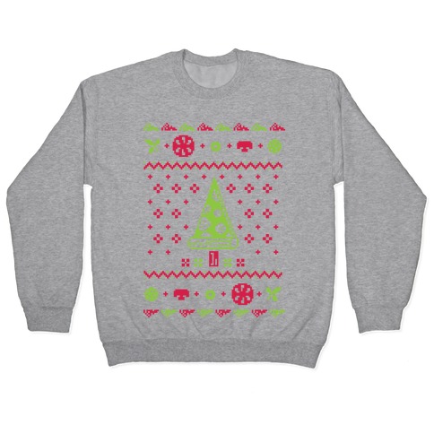 Ugly Pizza Christmas Sweater Pullover
