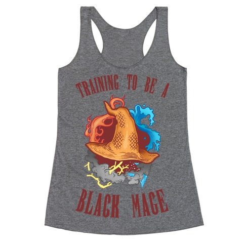 Training To Be A Black Mage Racerback Tank Top