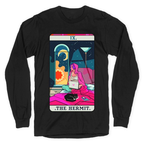 Hermit Tarot Card Long Sleeve T-Shirt