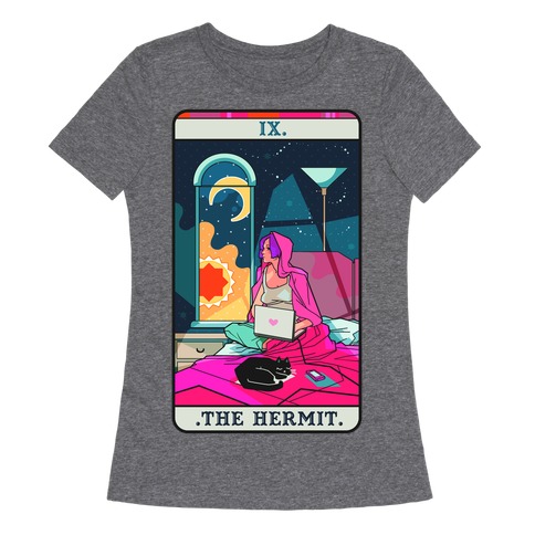 Hermit Tarot Card Womens T-Shirt