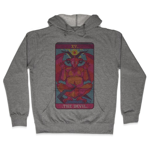 Devil Tarot Card Hooded Sweatshirt
