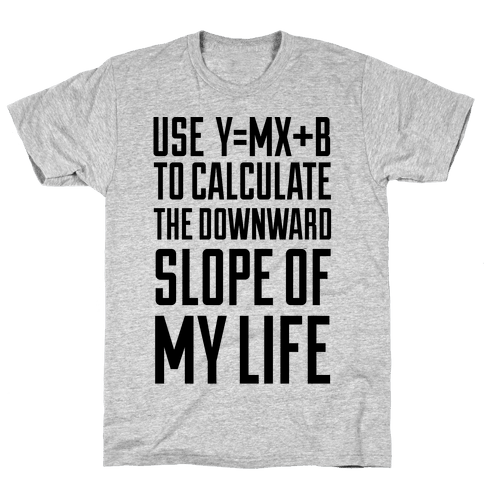 Use Y=MX+B To Calculate The Downward Slope Of My Life ...