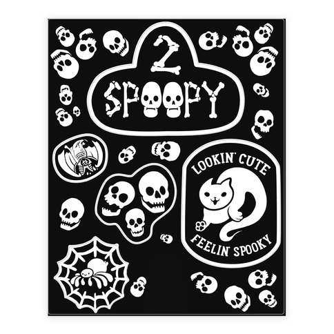 Spoopy Stickers and Decal Sheet