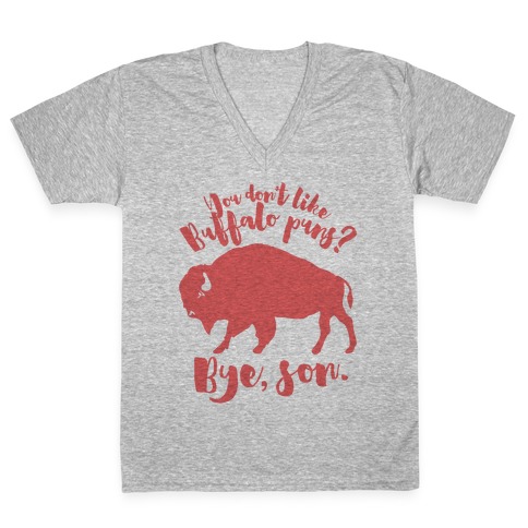 Buffalo Puns V-Neck Tee Shirt