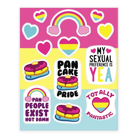 Pan Pride  Stickers and Decal Sheet