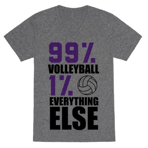 99% Volleyball V-Neck Tee Shirt