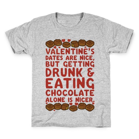 Valentines Dates And Chocolate Kids T-Shirt