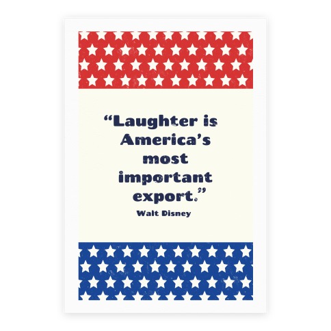Laughter Is America's Most Important Export Poster