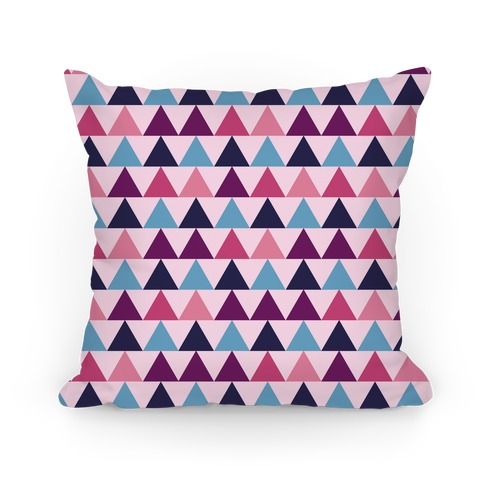 Triangle Pattern Pillow (Pink) Pillow