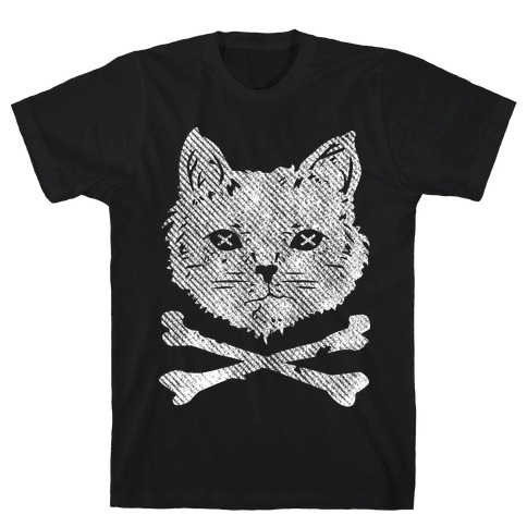 Cat and Cross Bones T-Shirt