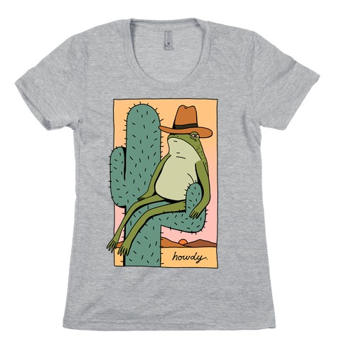 Howdy Frog Cowboy Womens T-Shirt