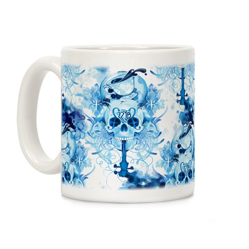 221B Sherlock Skull Watercolor Coffee Mug