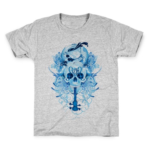 221B Watercolor Sherlock Skull Kids T-Shirt