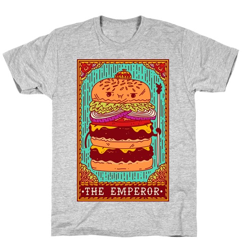 Burger Emperor Tarot Card T-Shirt