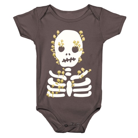 Mushroom Skeleton Baby One-Piece