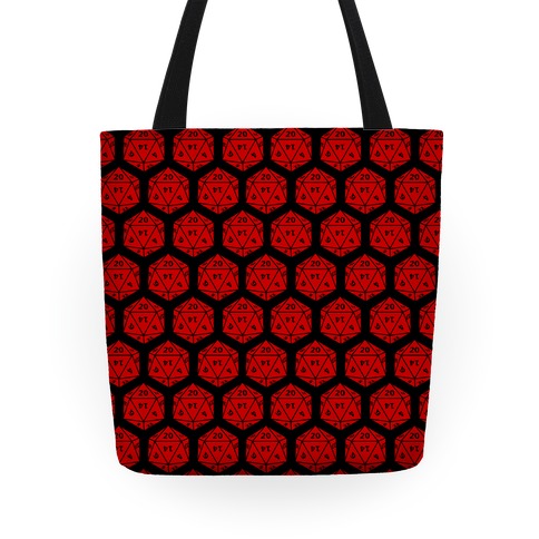 D20 Tote (Red Dice) Tote Bag | LookHUMAN