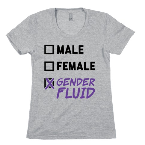 Gender Fluid Checklist Womens T-Shirt