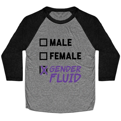 Gender Fluid Checklist Baseball Tee