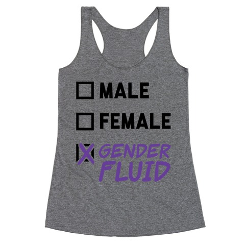Gender Fluid Checklist Racerback Tank Top