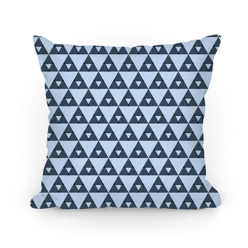 Navy Triangles Pattern Pillow