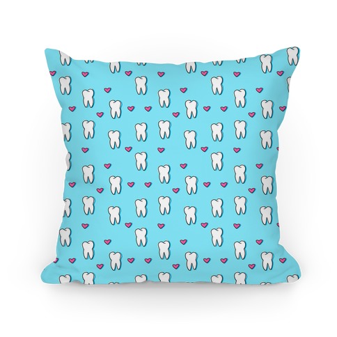 Blue Tooth Pattern Pillow